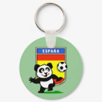 This adorable little panda is too cute! He's featured in front of a large flag from Spain and ready to play football and score some goals. This cute design is perfect for football players and soccer fans.
