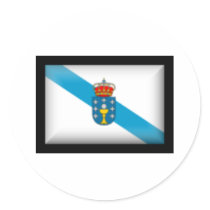 Spain Galicia Flag stickers by jacinto888 Spain Galicia Flag stickers