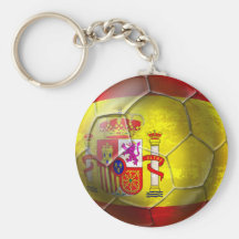 Spain Grunge ball Spanish flag panel gifts Key Chains