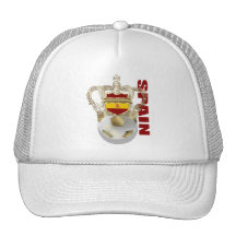Spain Kings of Soccer World Champions 2010 Hats
