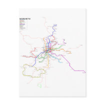 Spain-Madrid Metro Map Post Card