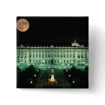 Spain, Madrid, Royal Palace and Plaza de Pinback Button