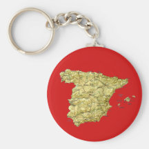 Spain Map Keychain