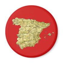 Spain Map Magnet by FlagAndMap Spain Map Magnet
