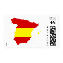 Spain map stamps