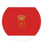 Spain Navarre Flag Round Stickers