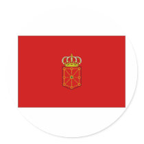 Spain Navarre Flag Round Sticker