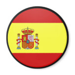 Spain quality Flag Circle magnets