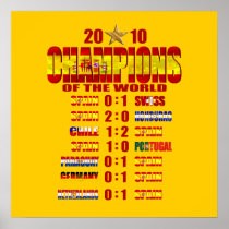 Spain Road to Victory 2010 World Champions art Posters