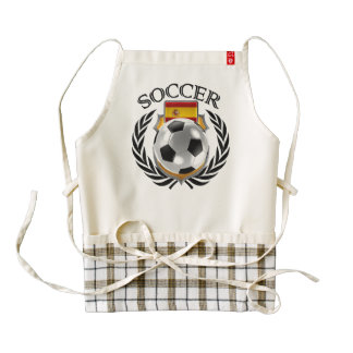 Spain Soccer 2016 Fan Gear Zazzle HEART Apron