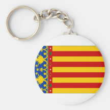 Spain Valencia Flag Keychains