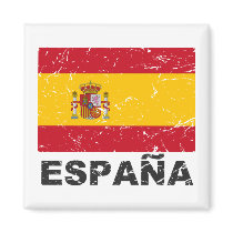 Spain Vintage Flag magnets by allworldtees Spain Vintage Flag magnets