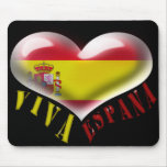 Spain Viva Espana Flag-colored Heart Mousepad