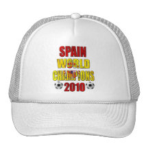 Spain World Champions 2010 Spanish flag gifts Hats