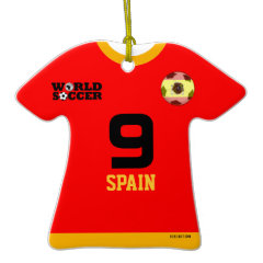 Spain World Cup Soccer Jersey Ornament ornament