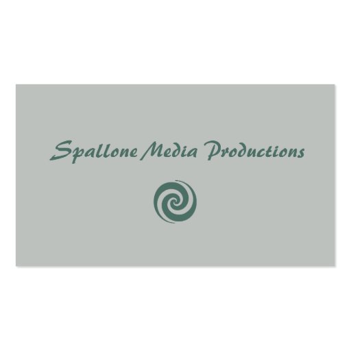 Spallone Media Productions Business Card (front side)