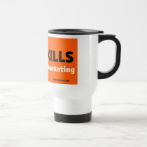 SPAM KILLS white travel mug by YourEzineCoach SPAM KILLS white travel mug