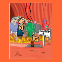 Spammer In Hell Cartoon - Funny postcards