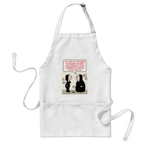 spandex nuns no-no dress code apron