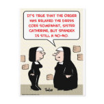 spandex nuns no-no dress code postcards