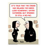 spandex nuns no-no dress code postcards