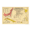Spanish American War Map 1898 posters