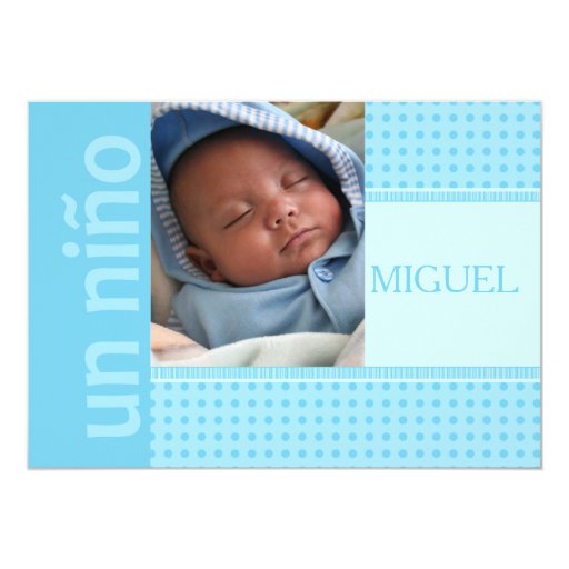 spanish Baby Boy Birth Announcement Zazzle