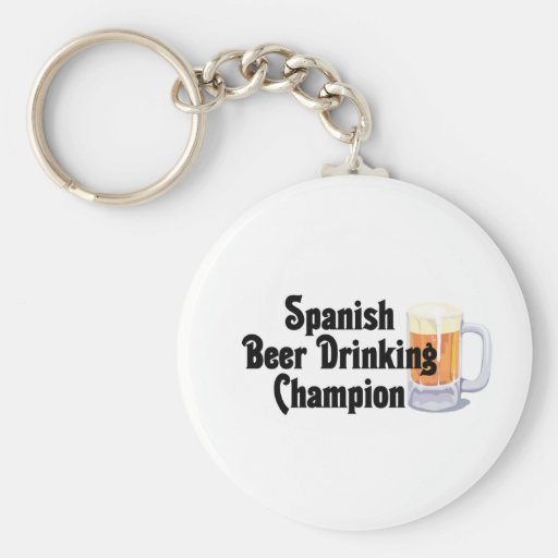 Spanish Beer Drinking Champion Keychains