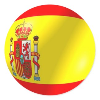 Spanish Flag Bubble Sticker sticker