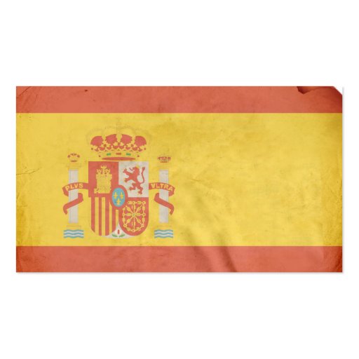 Spanish Flag Business Card Template (back side)