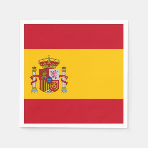 Spanish flag paper napkin Zazzle