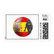 Spanish flag soccer ball Spain soccer gifts postage