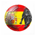 Spanish flag soccer ball Spain soccer gifts posters