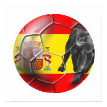 Spanish flag soccer ball Spain soccer gifts posters
