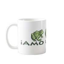 Spanish Frog - I Love Frogs Mug by AFrogsLife Spanish Frog - I Love Frogs Mug