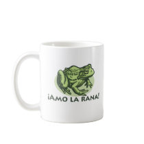 Spanish Frog - I Love Frogs Mug by AFrogsLife Spanish Frog - I Love Frogs Mug