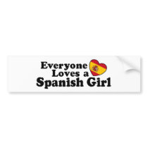 Spanish Girl bumper stickers