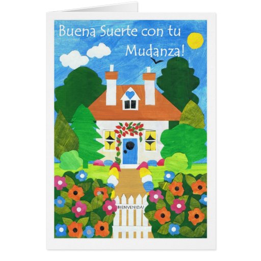 Spanish Good Luck With Your Move Greeting Card Zazzle