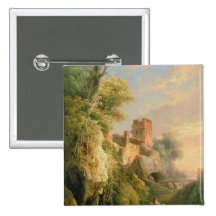 Spanish landscape pinback button