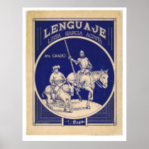 Spanish Language Textbook Don Quixote Sancho Panza Posters