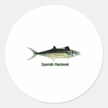 Spanish Mackerel Logo Stickers