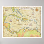 Spanish Main Map Poster