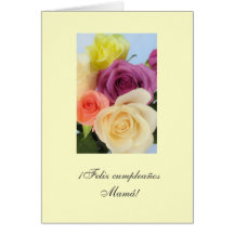 Spanish: Mami- Cumpleanos / Mom's birthday Greeting Card