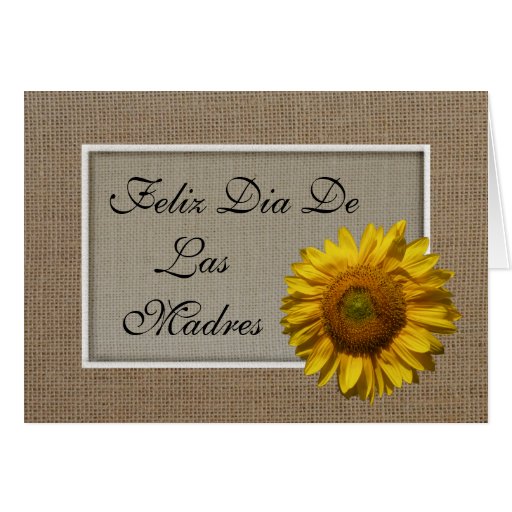 Spanish Mothers Day Card Sunflower Zazzle
