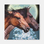 Spanish Mustang Horses Equine Art Magnet