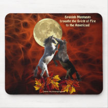 Spanish Mustang Stallion Horses Fractal  Mousepad