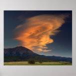 Spanish Peaks Wavecloud Poster