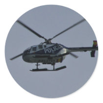 Spanish Police Helicopter Round Sticker