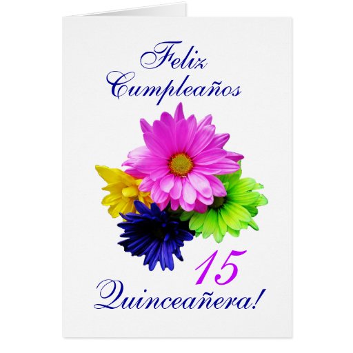 Spanish: Quinceanera 15 Y.o. B-day Greeting Card | Zazzle