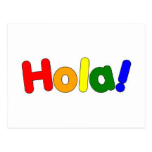 Spanish Rainbow Hello : Espanol Iris Hola Postcard